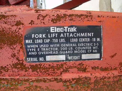 48 inch Fork Lift Tag